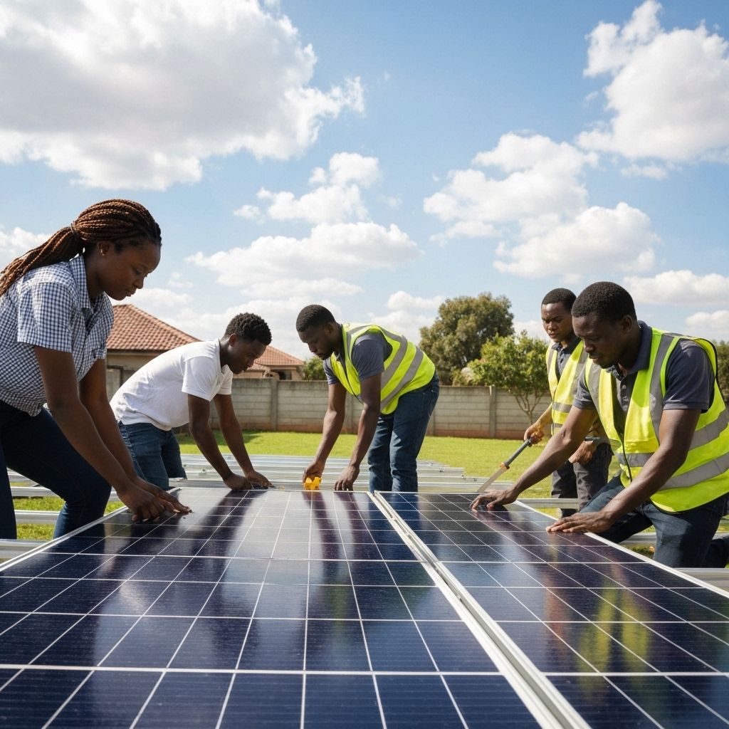 Solar installation team